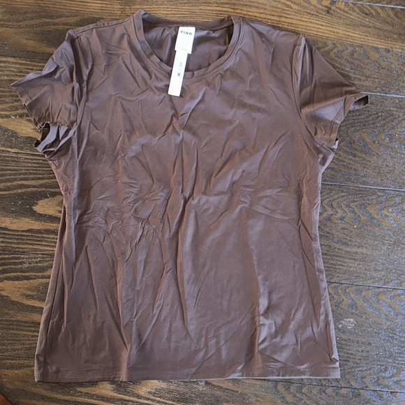 PINK VS  SUPER SOFT SHORT SLEEVE TEES IN BROWN & GREEN. NEW WITH TAGS. - Picture 9 of 12